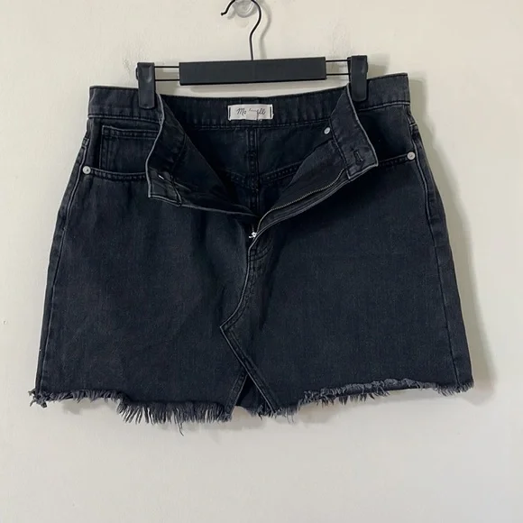 Madewell Denim Frisco Mini Skirt Lunar Wash Size 8 - Picture 7 of 10